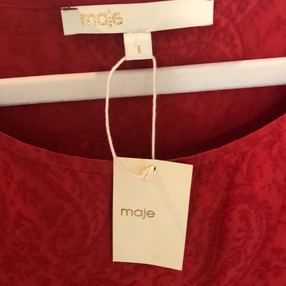 Maje red mini dress size xs or s size 1 - Picture 11 of 15